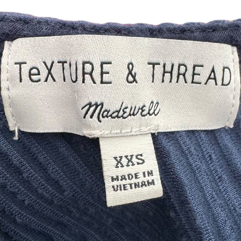 Madewell Texture & Thread Jumpsuit Navy Corduroy Stretch Button XXS - Picture 6 of 8